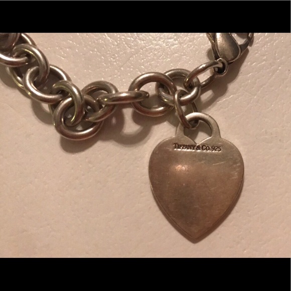 Tiffany & Co Sterling Silver Heart Charm Bracelet - Picture 2 of 3